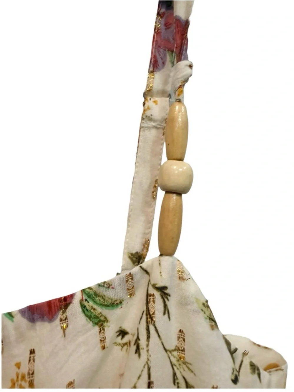 Eddy Gavin Fringe Mini Babydoll Dress Whimsy Gold Butterly Print $328 M - Picture 5 of 8